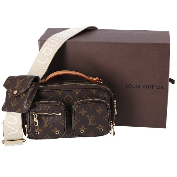 Louis Vuitton Utility Crossbody Monogram Shoulder Bag M80446 w Pouch - Picture 1 of 8